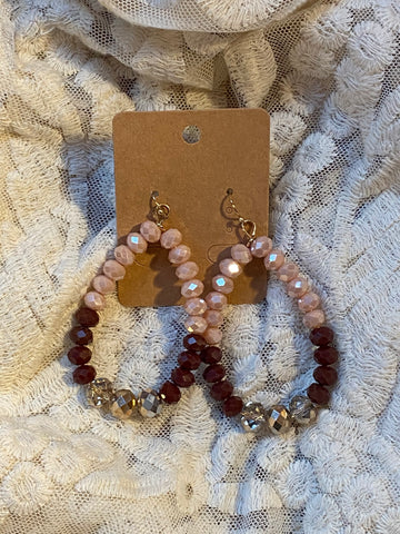 Beaded teardrop earrings