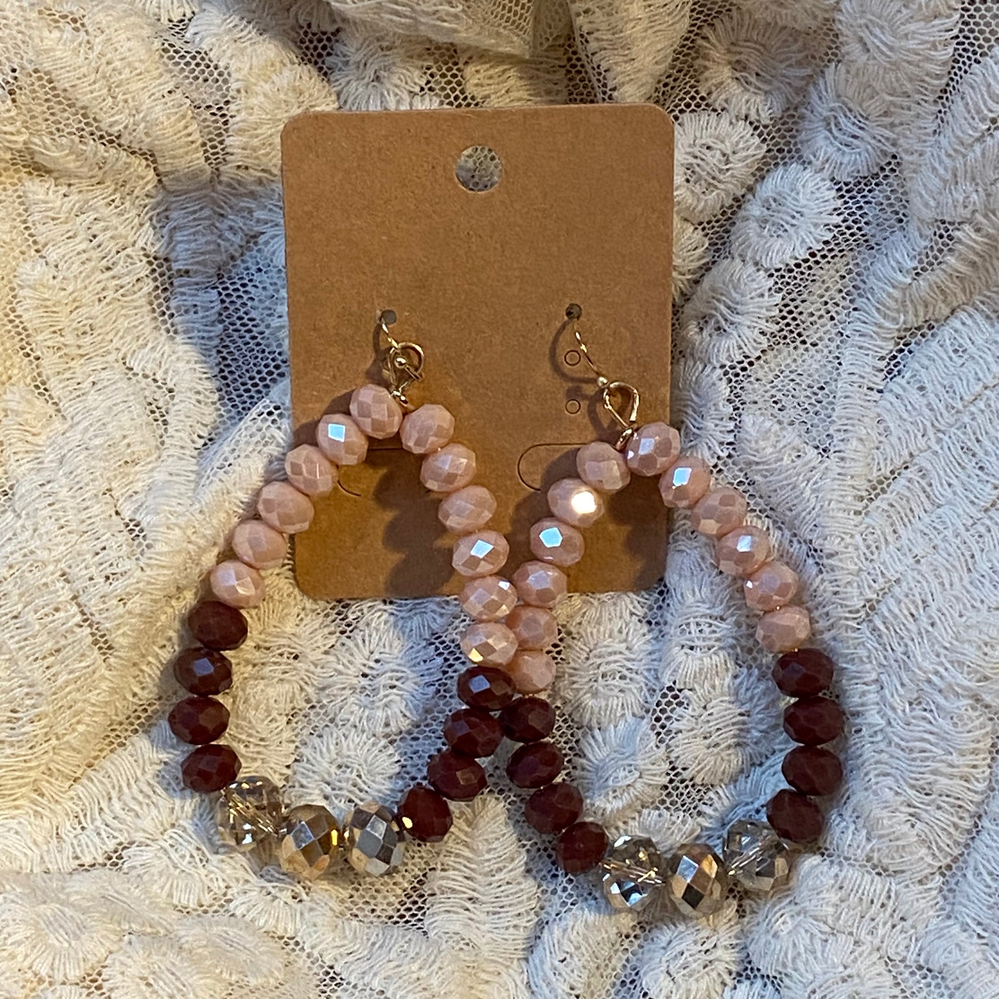 Beaded teardrop earrings